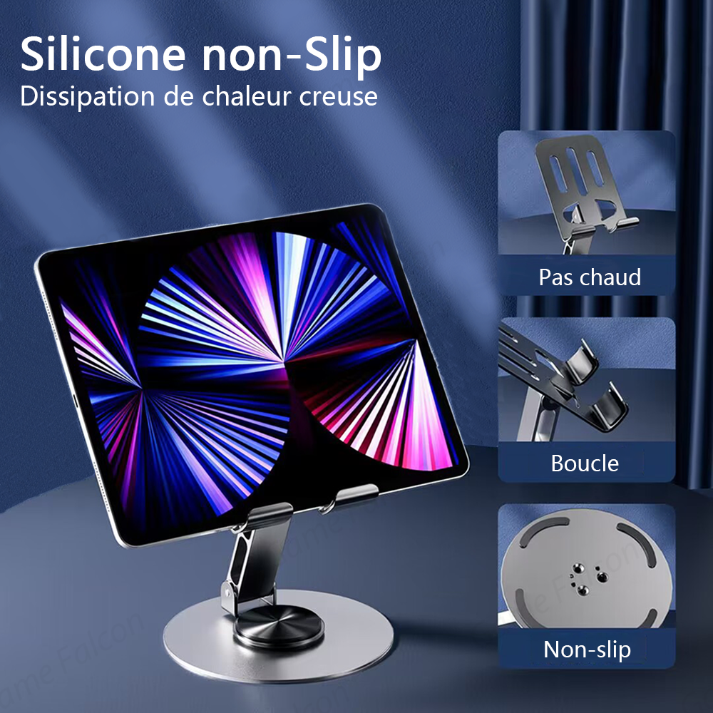 Support Réglable Rotatif à 360 ° pour téléphone Portable, Tablette