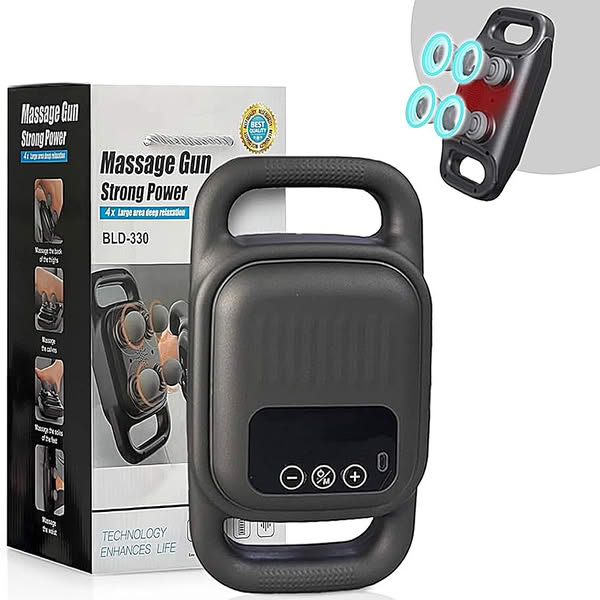 Pistolet de Massage Musculaire à 4 Têtes