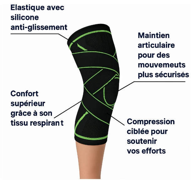 Genouillère Anti Douleur avec Stabilisateurs Latéraux