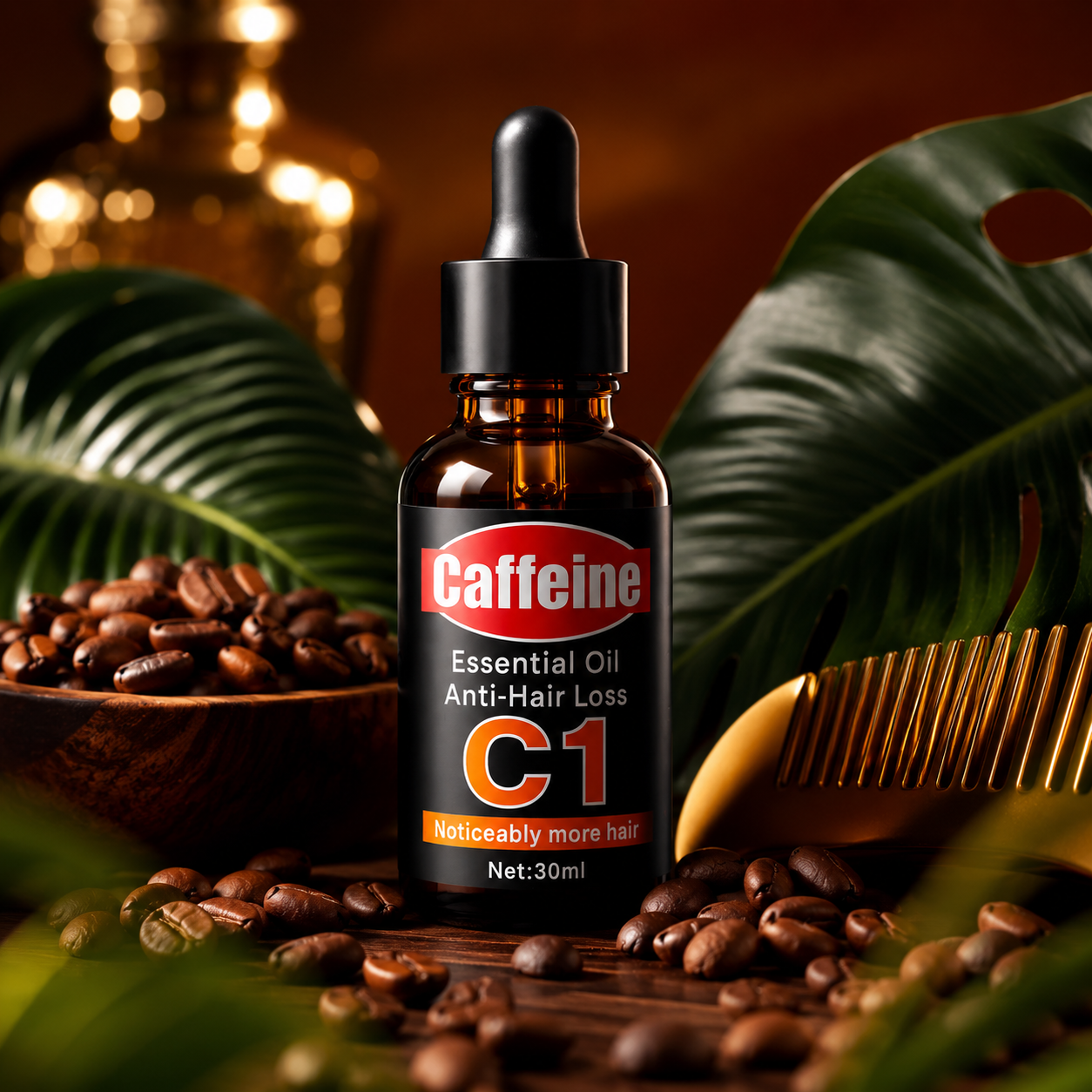 Huile Pousse Cheveux Naturelle _ Caféine C1