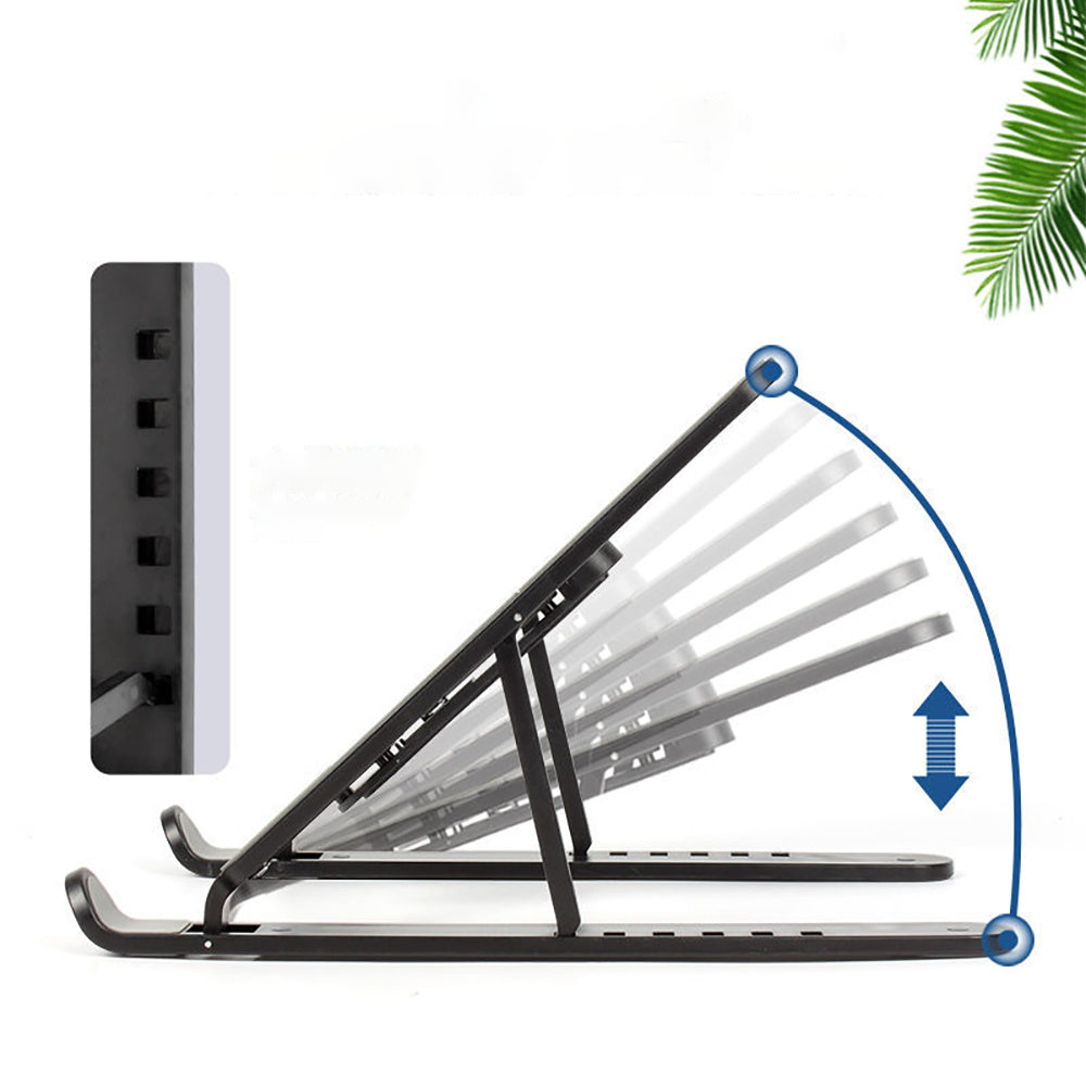 Support PC Portable Pliable à Surélever 6 Angles Réglable, Antidérapant en Aluminium Ventilé