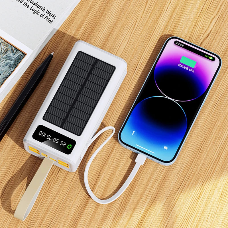 Power Bank 45 000 mAh Ultra Rapide Équipé de Panneaux Solaires, Nouvelle Génération , 6 mois de garantie
