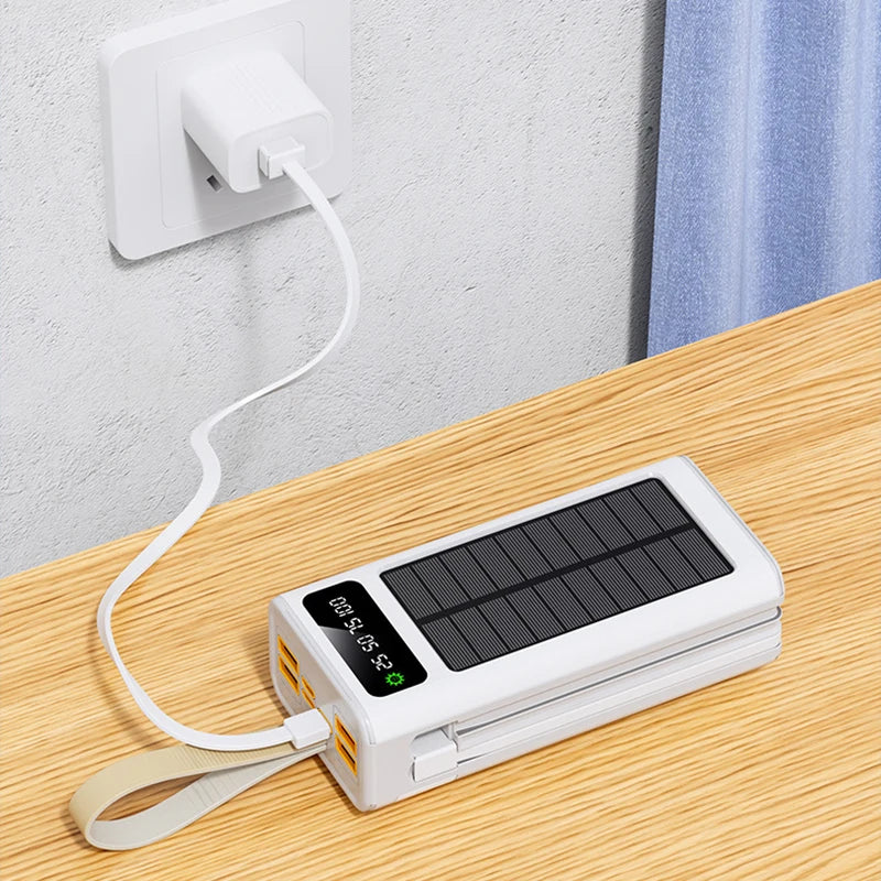 Power Bank 45 000 mAh Ultra Rapide Équipé de Panneaux Solaires, Nouvelle Génération , 6 mois de garantie